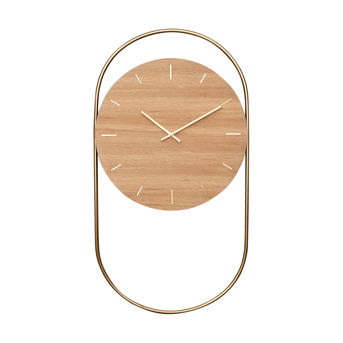 Andersen Furniture A-Wall wall clock 41x76 cm Oak-brass