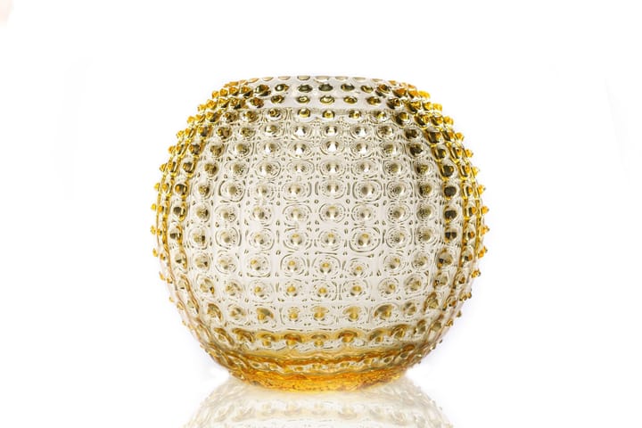 Hobnail Globe vase 24 cm - Lemon - Anna Von Lipa