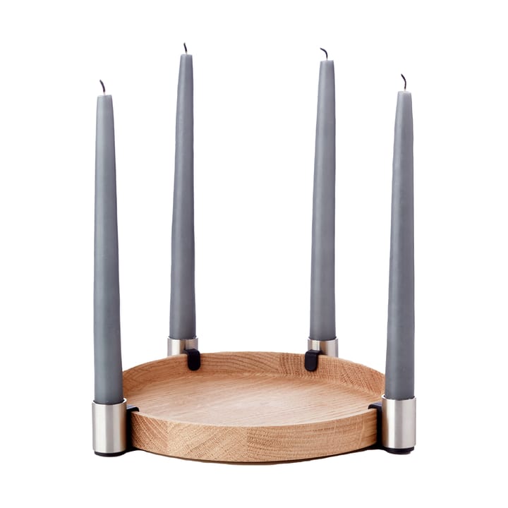 Luna candlestick - Oak-steel - Applicata