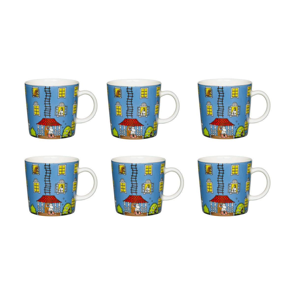 Arabia Anniversary mug Moomin 70 years_6-pack 30 cl