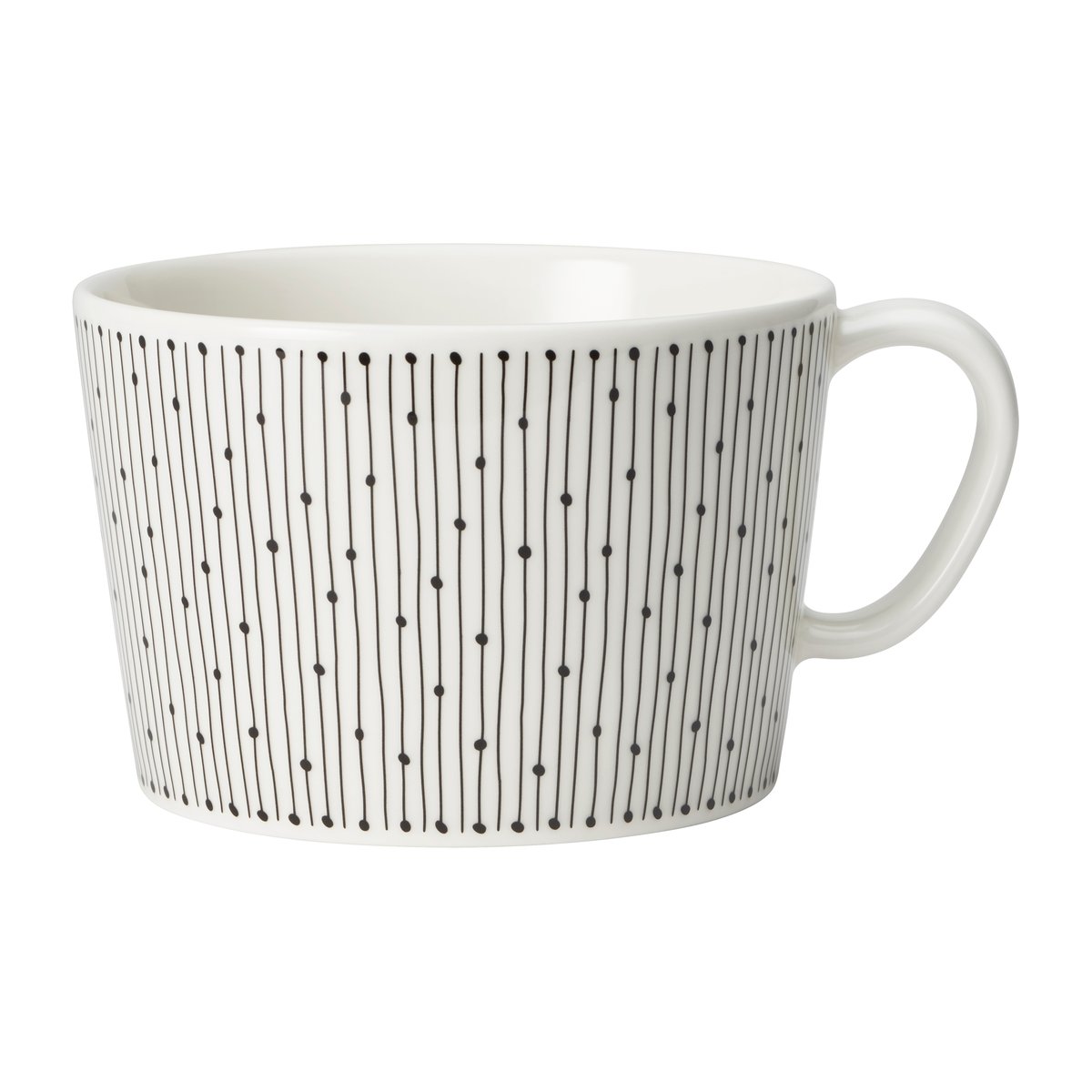 Arabia Mainio Sarastus cup 40 cl Black-white | Scandinavian Design | Coffee cups | Black