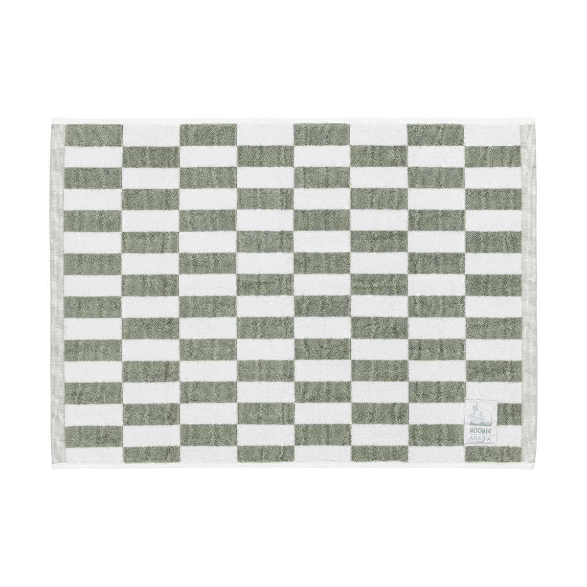 Arabia Moomin bathroom mat 50x70 cm Green-white checks