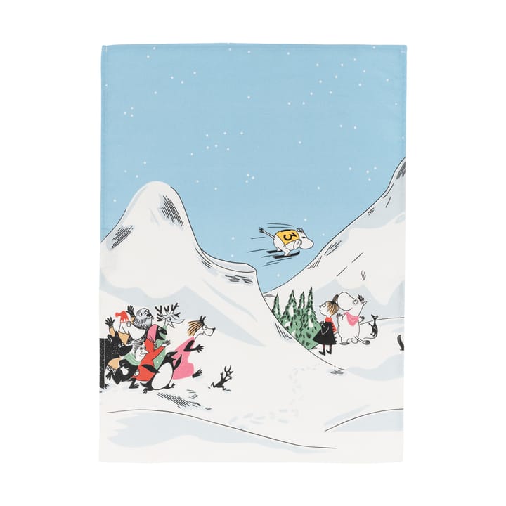 Moomin kitchen towel Ski jumping - 50x70 cm - Arabia