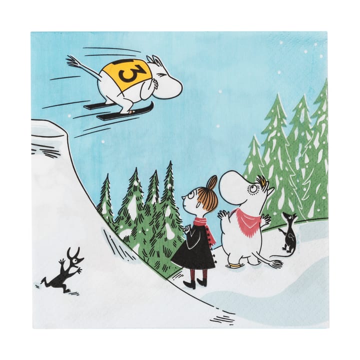 Moomin napkins 33x33 cm - Ski jumping - Arabia