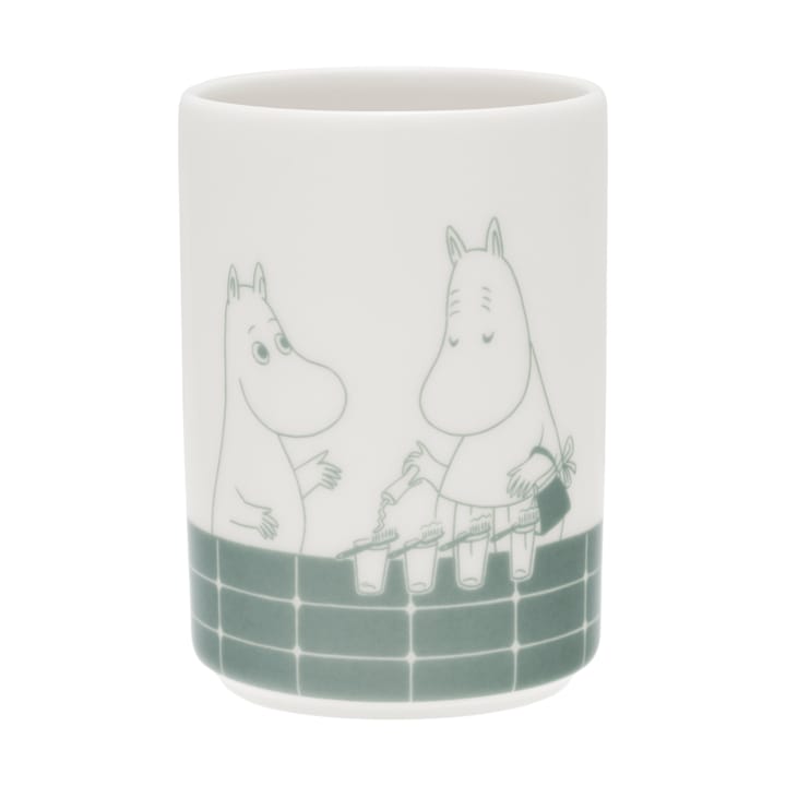 Moomin toothbrush holder - Bath time green-white - Arabia