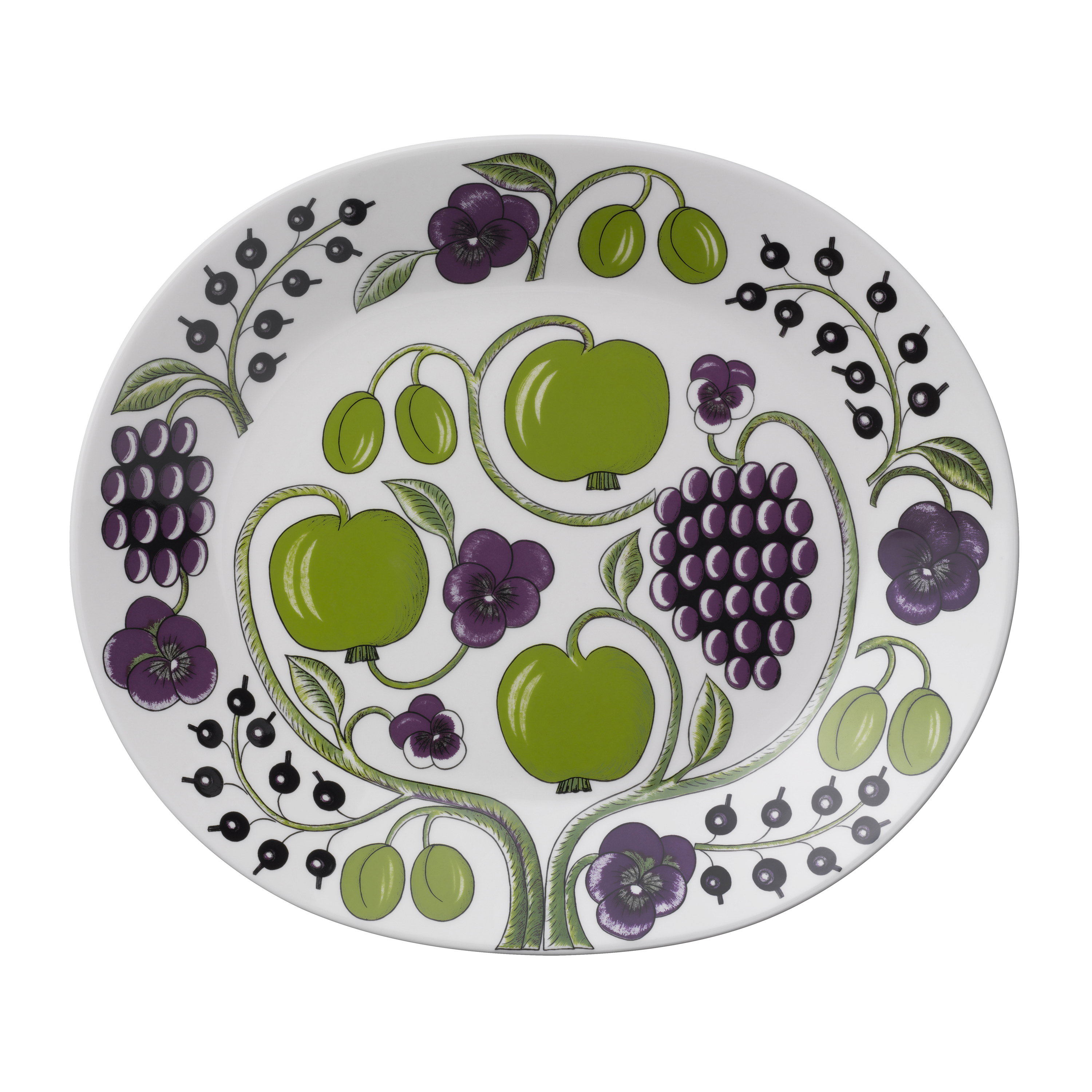 Paratiisi oval plate 36 cm, Purple