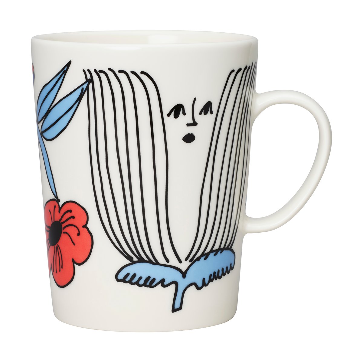 Arabia Puutarhurit mug 50 cl Blue-white-red | Scandinavian Design | Coffee cups | Multi