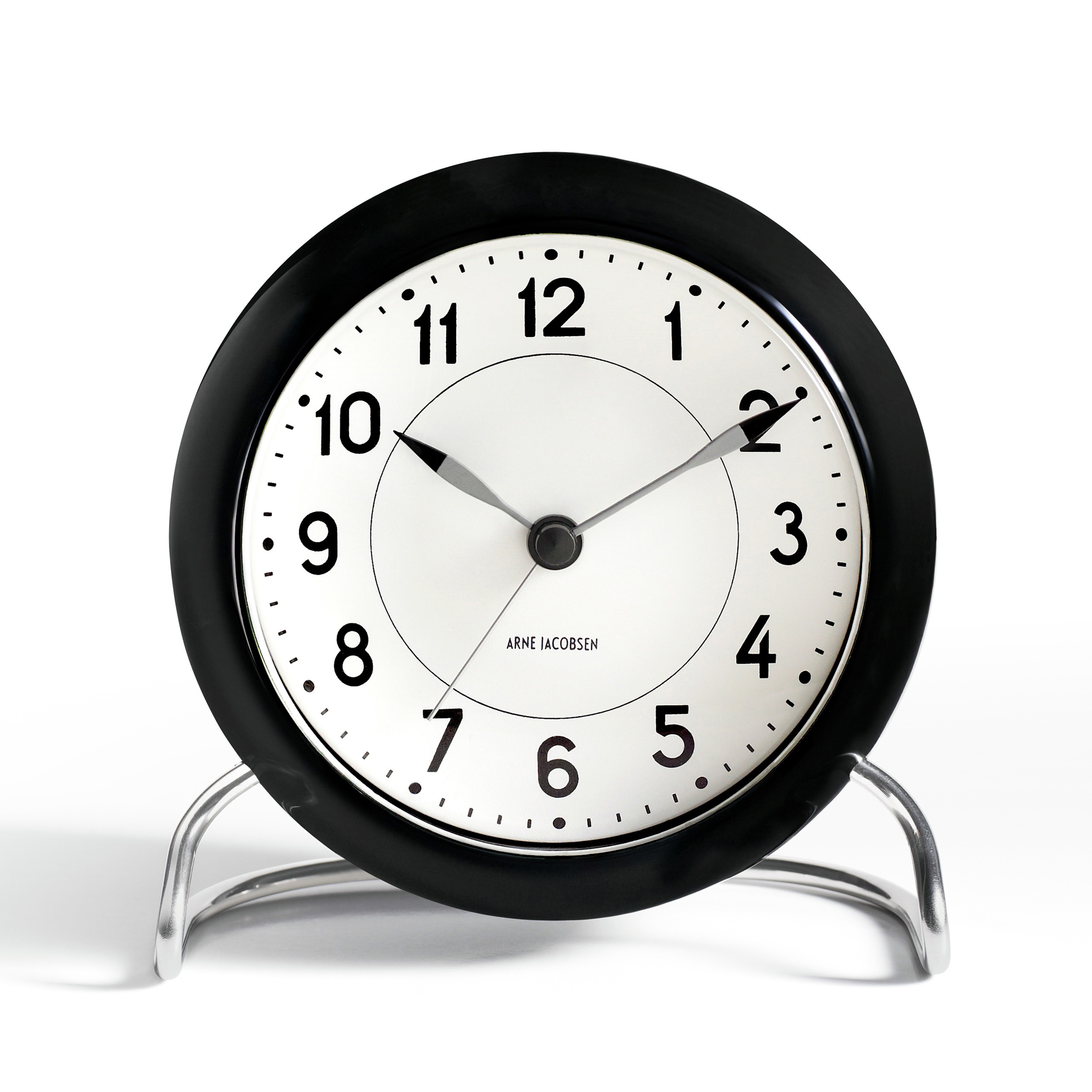 AJ Station table clock green from Arne Jacobsen Clocks