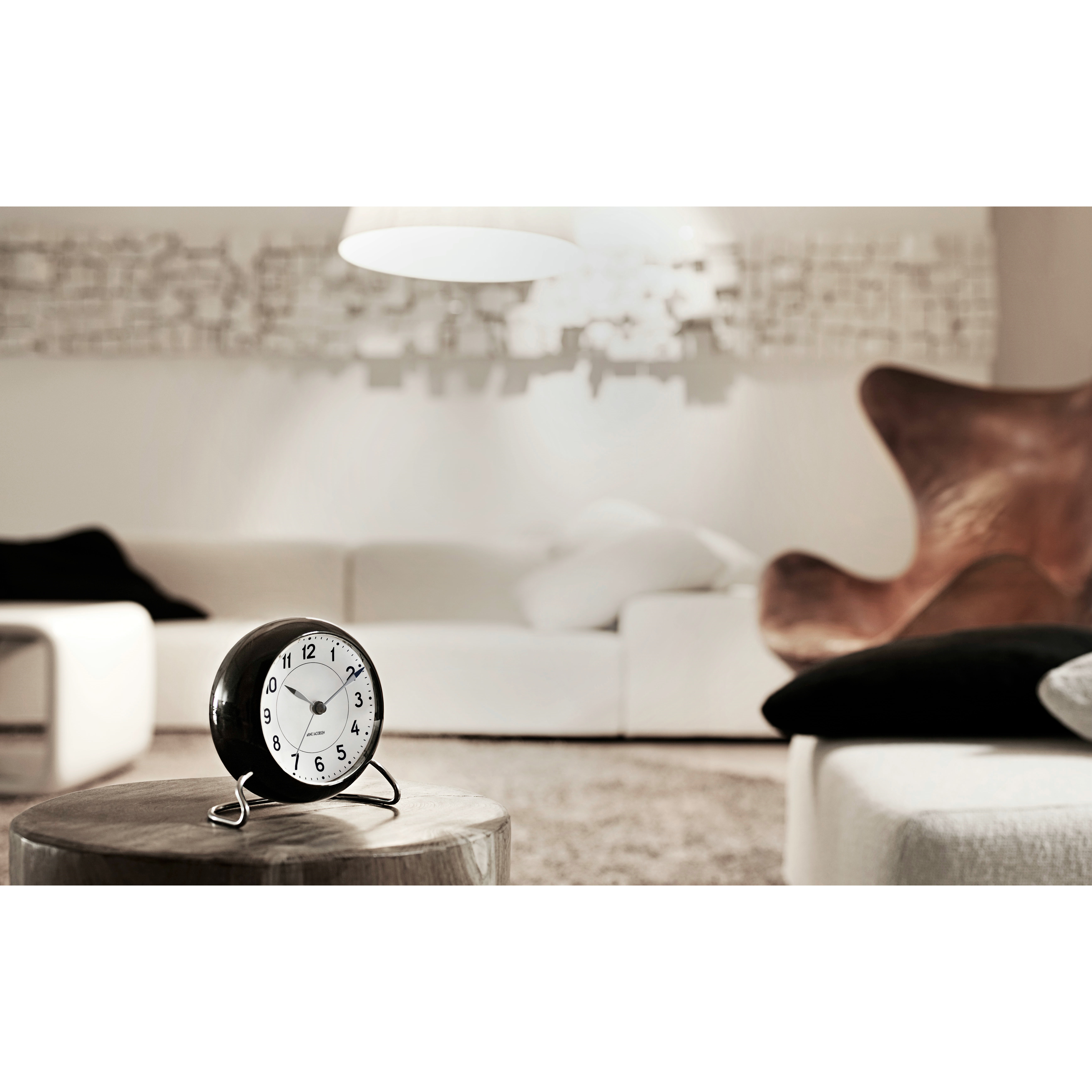 AJ Station table clock black