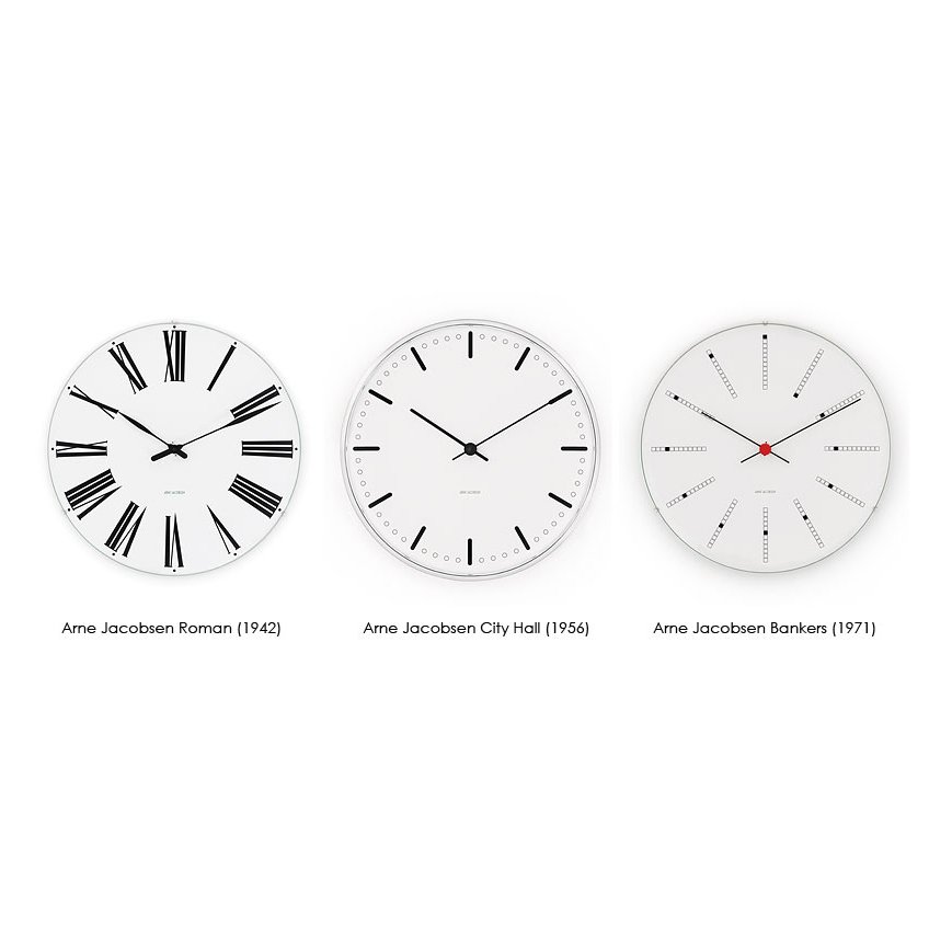 Arne Jacobsen Bankers wall clock, Ø 290 mm