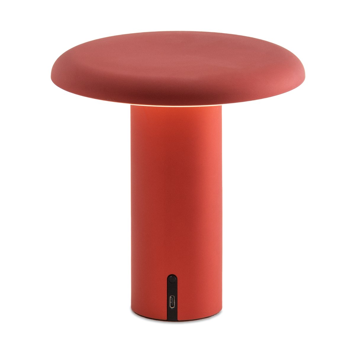 Artemide Takku portable table lamp 19 cm Anodized red