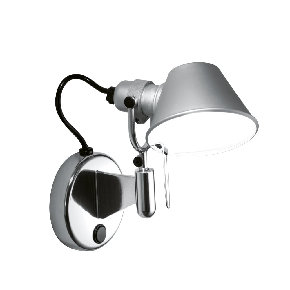 Artemide Tolomeo Micro Faretto wall lamp Aluminium, with on-off button