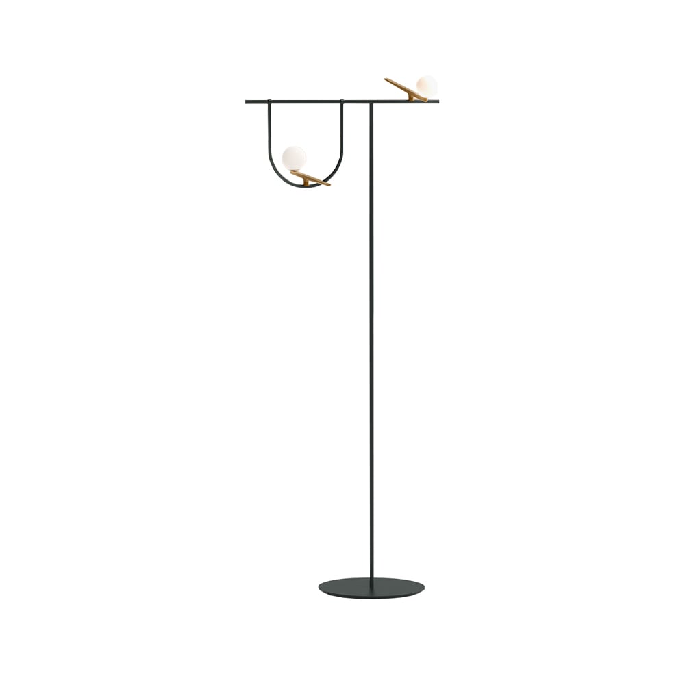 Artemide Yanzi F floor lamp Black brass