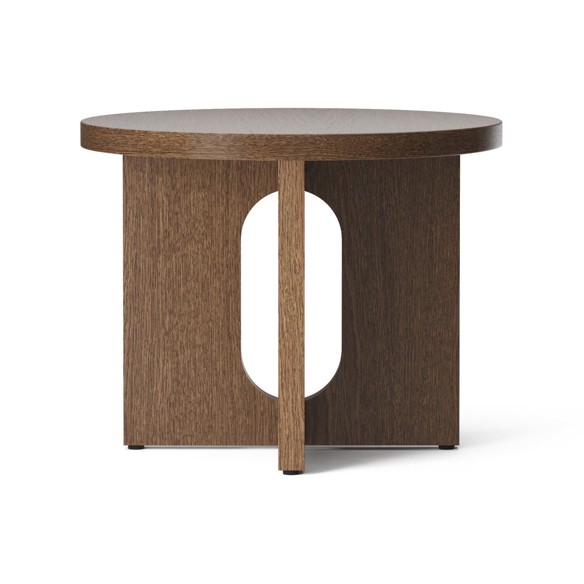 Audo Copenhagen Androgyne side table Ø50 cm dark-stained oak Dark stained oak - table top