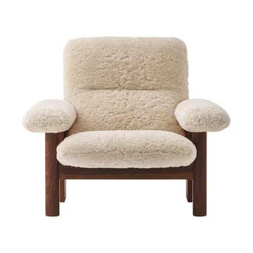 Brasilia armchair - Dark oak-Nature sheepskin curly - Audo Copenhagen