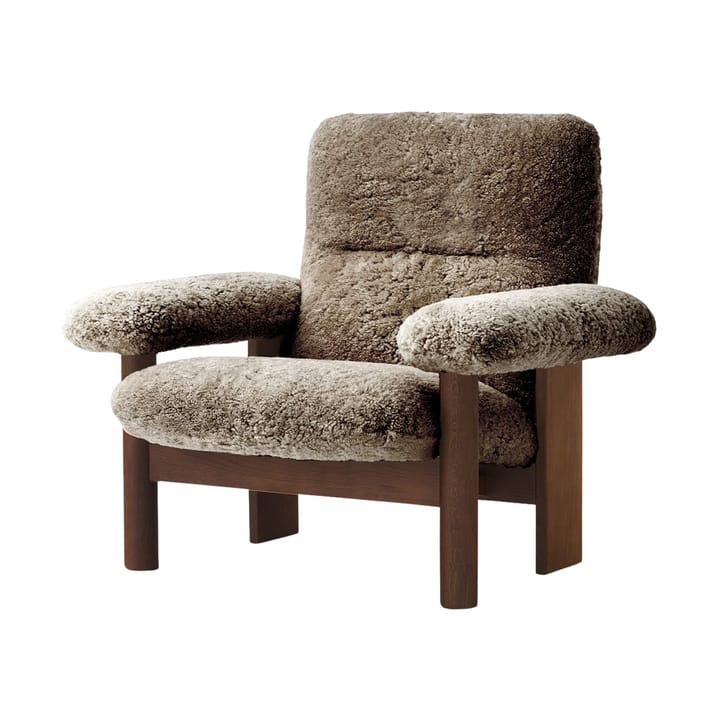 Brasilia armchair - Dark oak-Sahara sheepskin curly - Audo Copenhagen