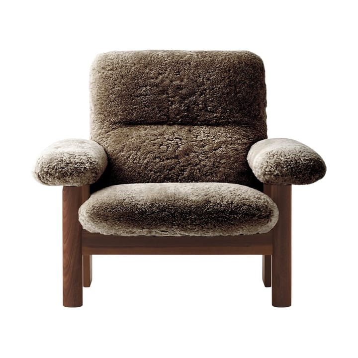 Brasilia armchair, Dark oak-Sahara sheepskin curly Audo Copenhagen