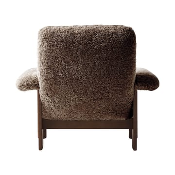 Brasilia armchair - Dark oak-Sahara sheepskin curly - Audo Copenhagen