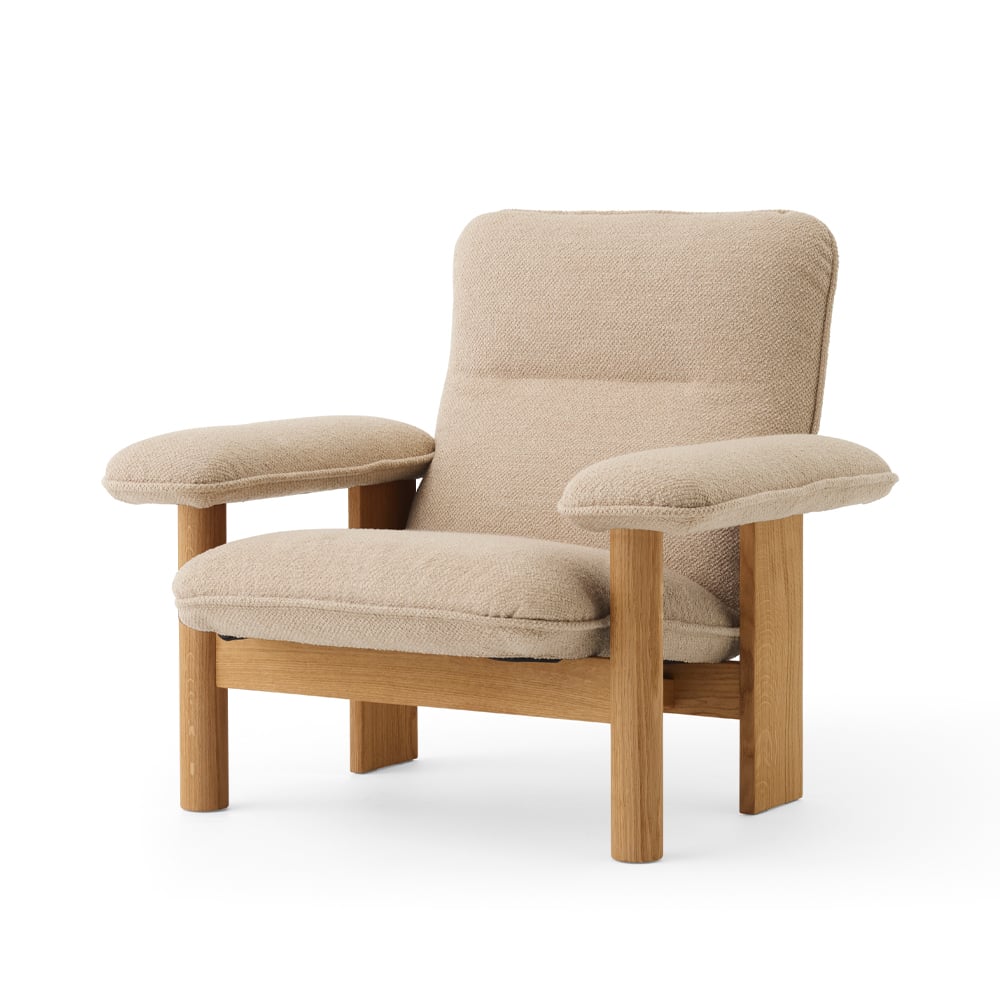 Audo Copenhagen Brasilia armchair Fabric bouclé 02 beige, oak legs