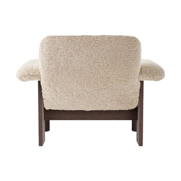 Brasilia armchair low back - Dark oak-Nature sheepskin curly - Audo Copenhagen