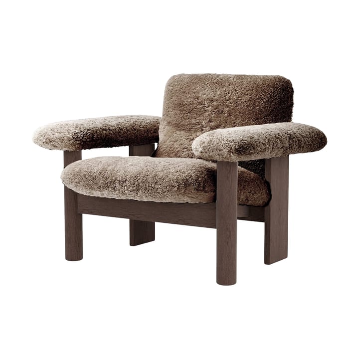 Brasilia armchair low back - Dark oak-Sahara sheepskin curly - Audo Copenhagen