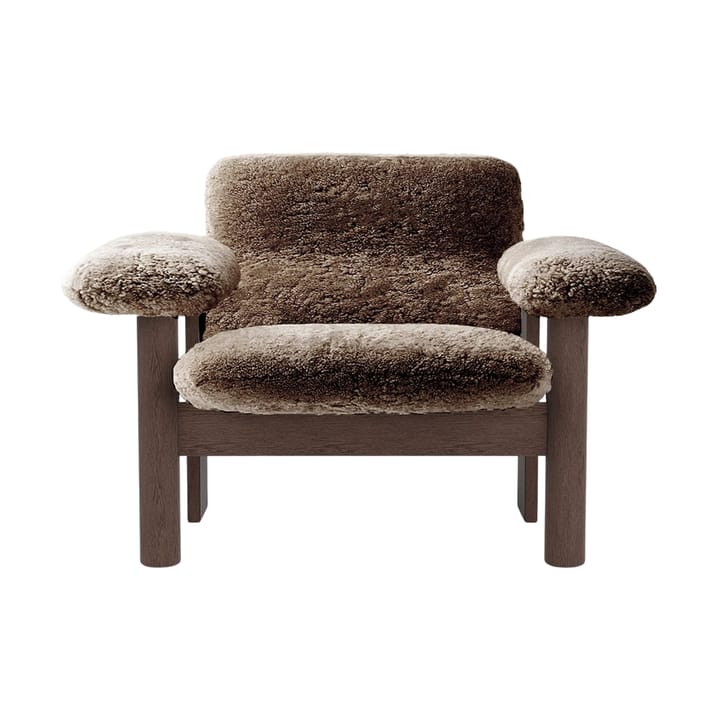 Brasilia armchair low back, Dark oak-Sahara sheepskin curly Audo Copenhagen