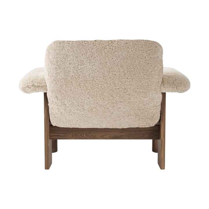 Brasilia armchair low back, Walnut-Nature sheepskin curly Audo Copenhagen