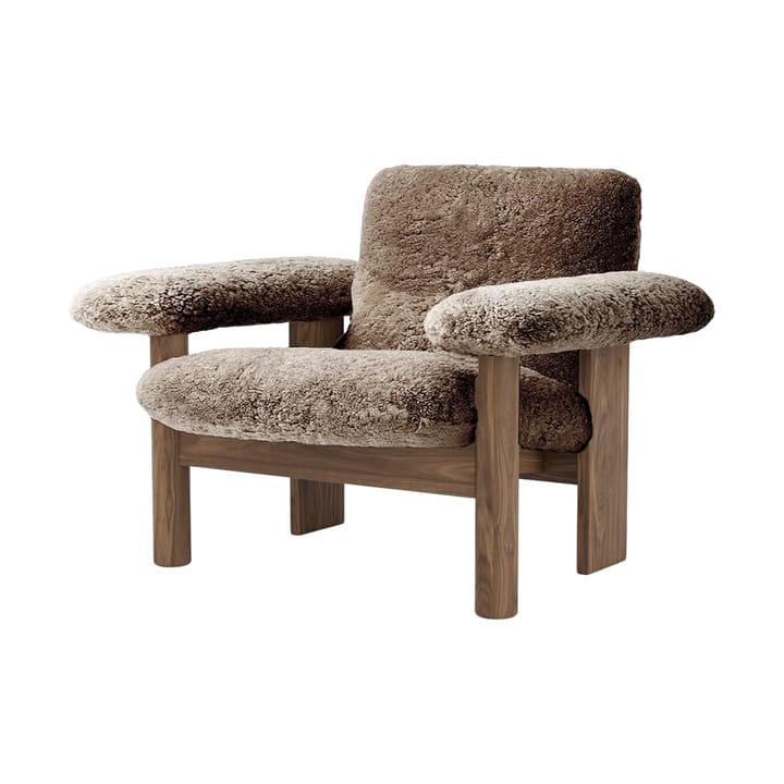 Brasilia armchair low back, Walnut-Sahara sheepskin curly Audo Copenhagen