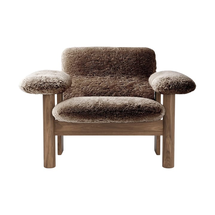 Brasilia armchair low back, Walnut-Sahara sheepskin curly Audo Copenhagen