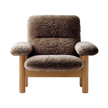 Brasilia armchair - Natural oak-Sahara sheepskin curly - Audo Copenhagen