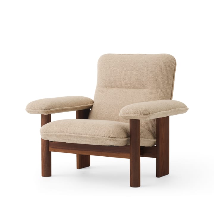 Brasilia armchair - Walnut-Bouclé 02 beige - Audo Copenhagen