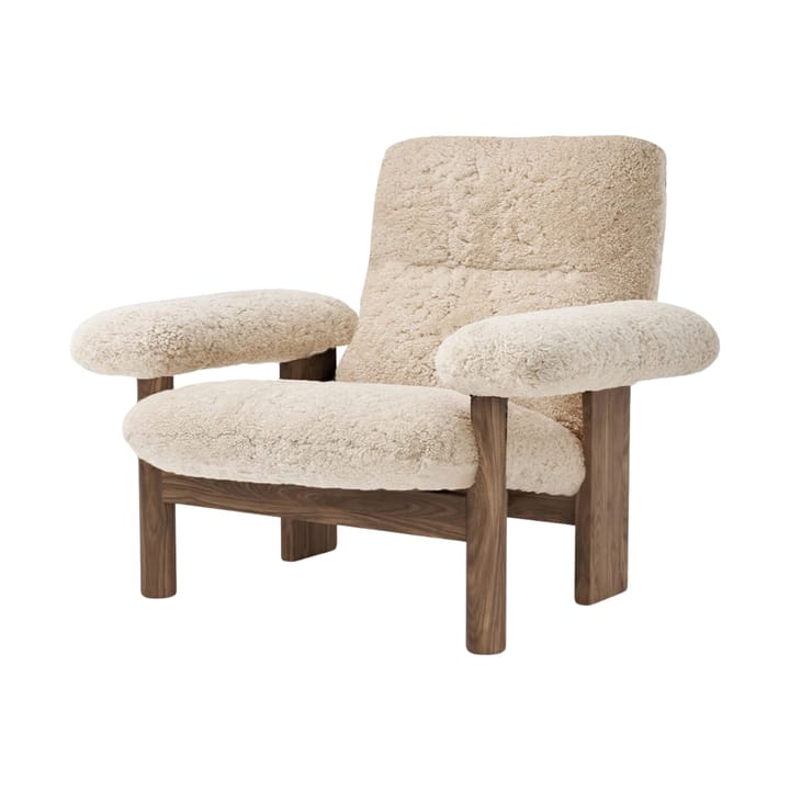 Brasilia armchair, Walnut-Nature sheepskin curly Audo Copenhagen