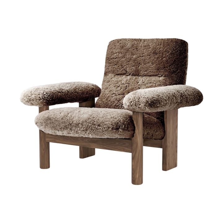 Brasilia armchair - Walnut-Sahara sheepskin curly - Audo Copenhagen