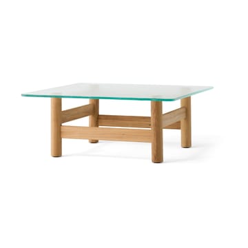 Brasilia coffee table 100x100 cm - Natural oak-clear glass - Audo Copenhagen