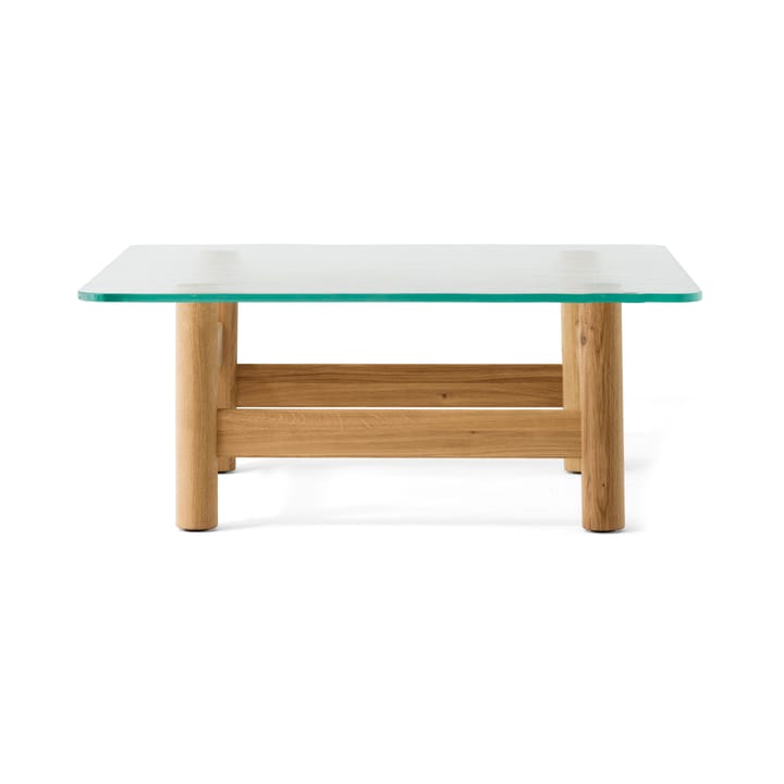 Brasilia coffee table 100x100 cm, Natural oak-clear glass Audo Copenhagen