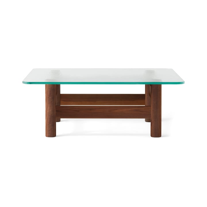 Brasilia coffee table 100x100 cm, Walnut-clear glass Audo Copenhagen