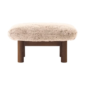 Brasilia footstool - Dark oak-Nature sheepskin curly - Audo Copenhagen