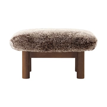 Brasilia footstool - Dark oak-Sahara sheepskin curly - Audo Copenhagen