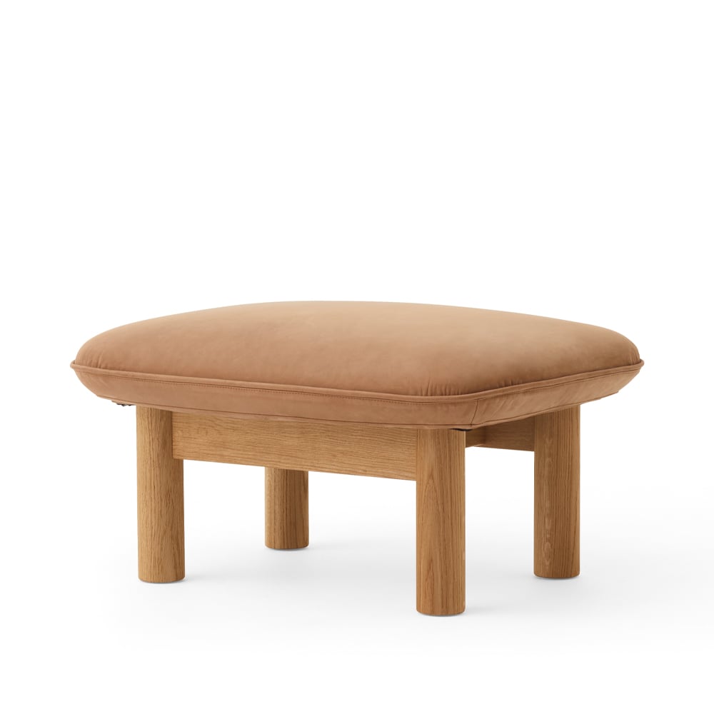 Audo Copenhagen Brasilia footstool Dunes camel 21004 brown-oak