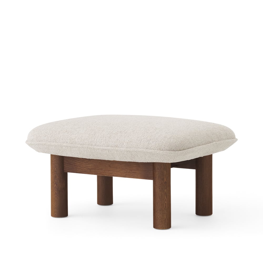 Audo Copenhagen Brasilia footstool Moss 011 grey-dark stained oak