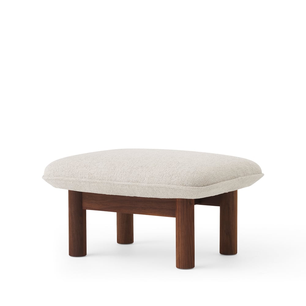 Audo Copenhagen Brasilia footstool Moss 011 grey-walnut legs