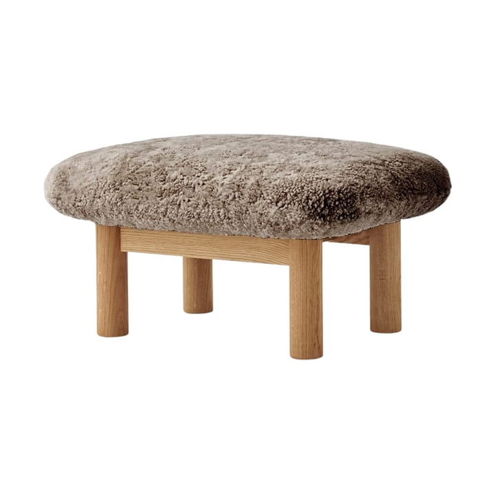 Brasilia footstool - Natural oak-Sahara sheepskin curly - Audo Copenhagen