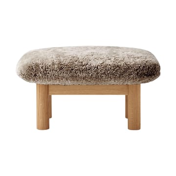 Brasilia footstool - Natural oak-Sahara sheepskin curly - Audo Copenhagen