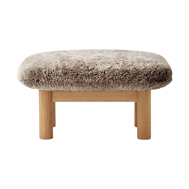 Brasilia footstool, Natural oak-Sahara sheepskin curly Audo Copenhagen