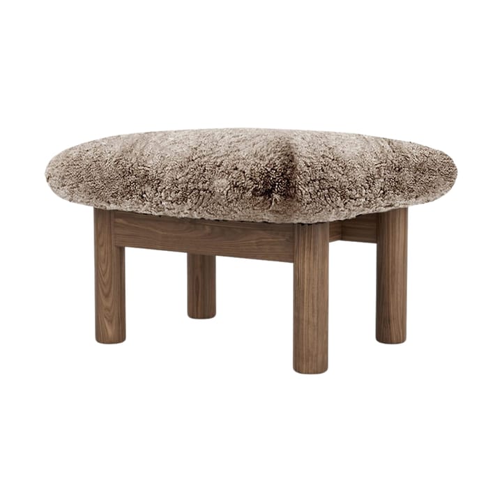 Brasilia footstool, Walnut-Sahara sheepskin curly Audo Copenhagen