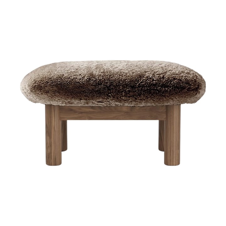 Brasilia footstool, Walnut-Sahara sheepskin curly Audo Copenhagen