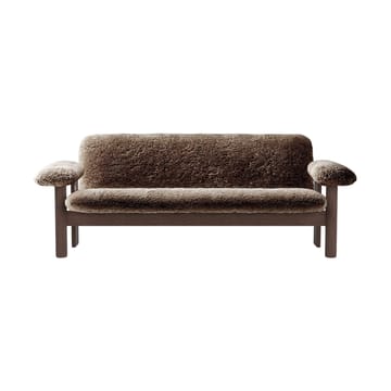 Brasilia sofa 2-seats - Dark oak-Sahara sheepskin curly - Audo Copenhagen