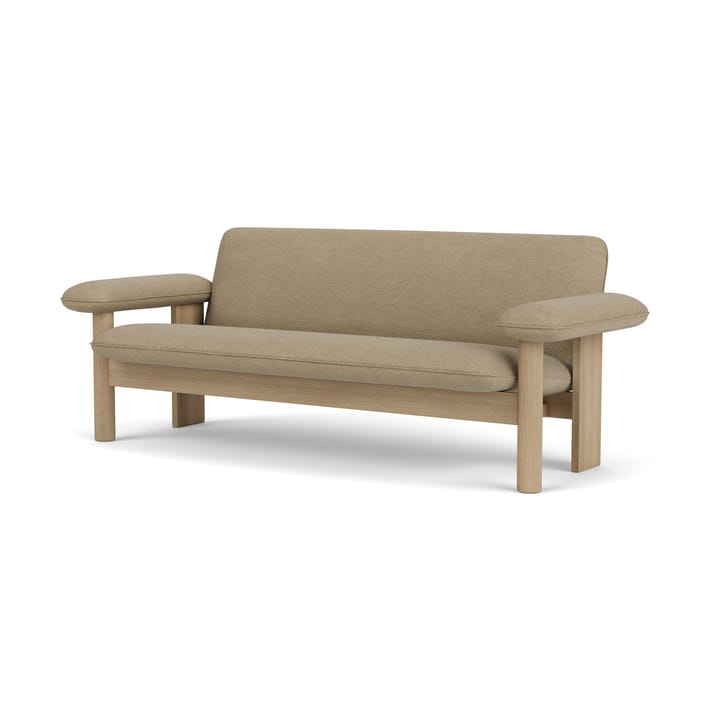 Brasilia sofa 2-seats, Natural oak-Audo Bouclé 02 Audo Copenhagen