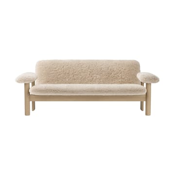 Brasilia sofa 2-seats - Natural oak-Nature sheepskin curly - Audo Copenhagen