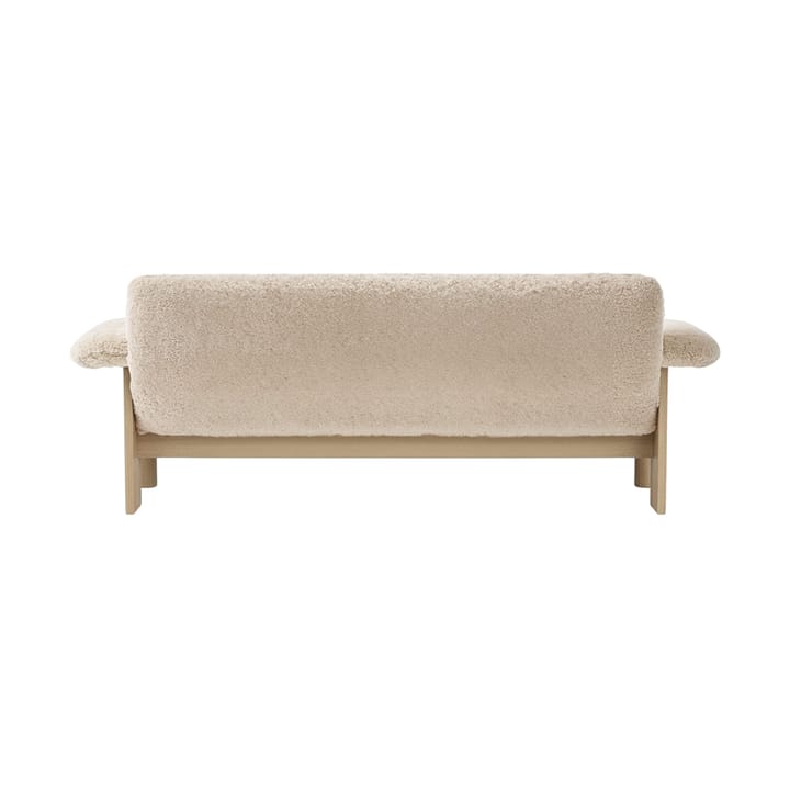 Brasilia sofa 2-seats, Natural oak-Nature sheepskin curly Audo Copenhagen